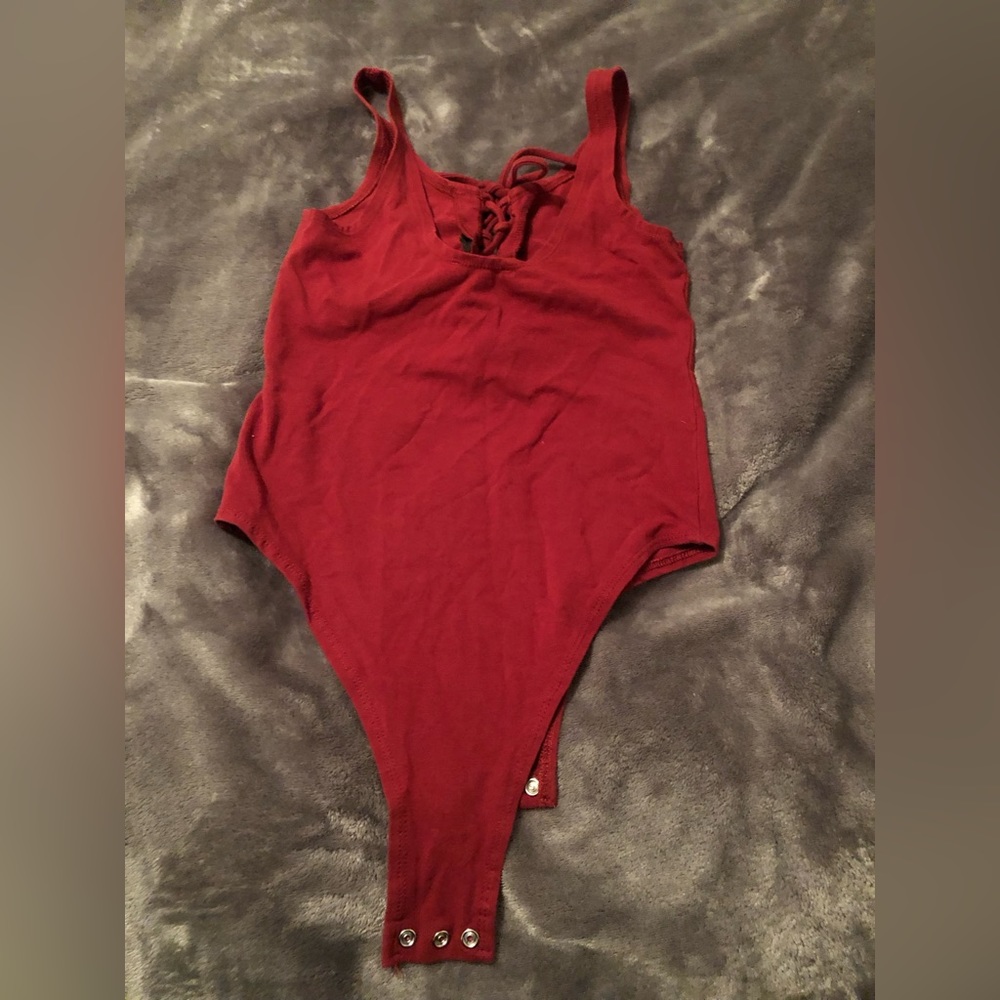 Top shop lace up body shirt with snaps